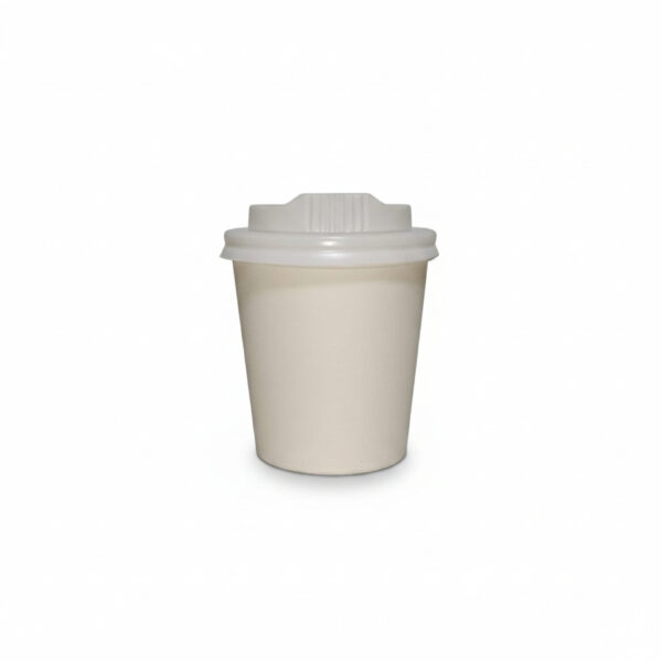 GOBELET À CAFÉ BLANC 4oz AVEC COUVERCLE 2000P